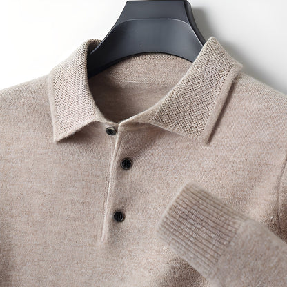 Romilly - Elegant kasjmir-polo genser for menn