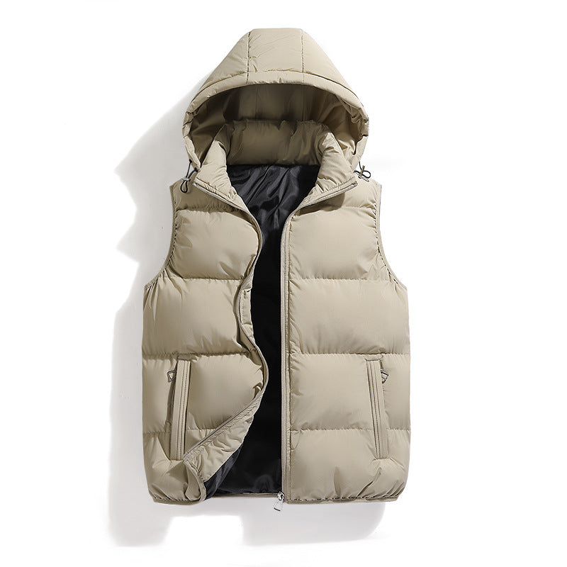 Kenneth - Moderne, varm vest med hette for herrer