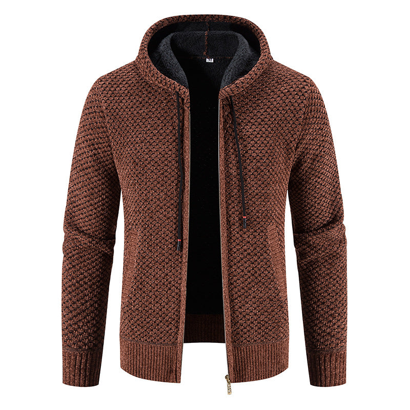 Reynard - Stilig Fleece-Cardigan med Hette for Herrer