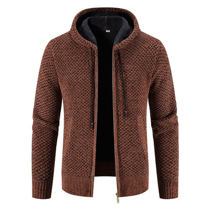 Reynard - Stilig Fleece-Cardigan med Hette for Herrer