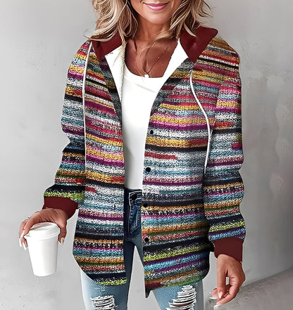 Éliette - Vinterrutete hettejakke for kvinner