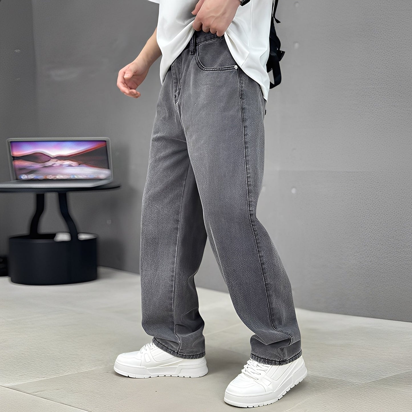 Wendell - Stilfulle Jeans med vide bein for herrer