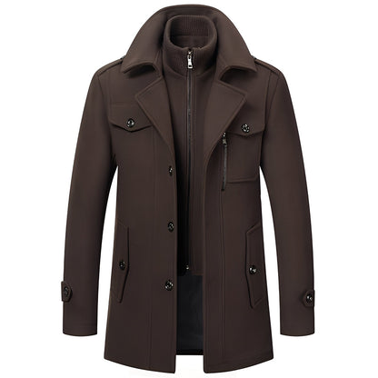 Merrill - Stilig varm ullfrakk for herrer