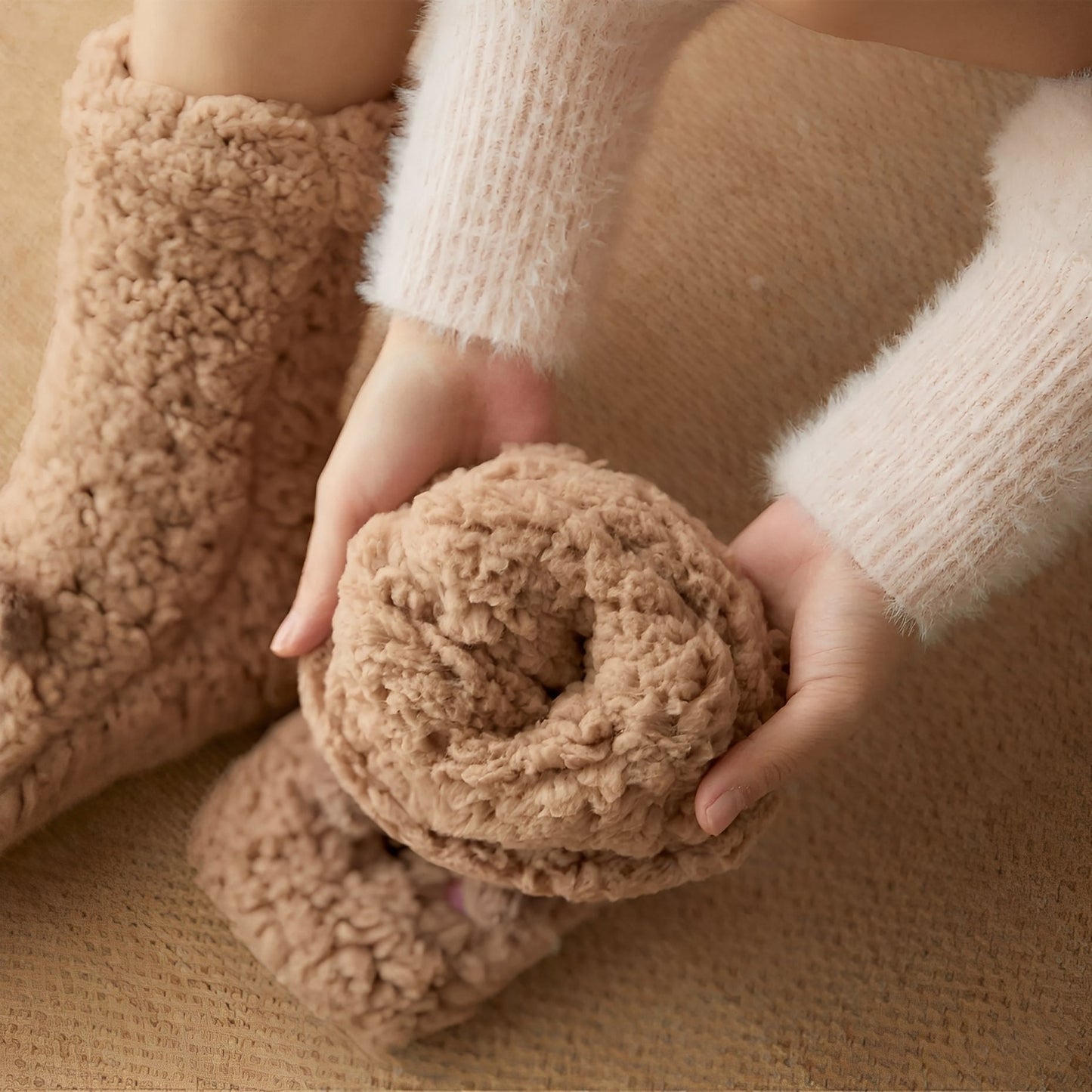 Caelie - Stilige, søte, tykke fleece-sokker for damer