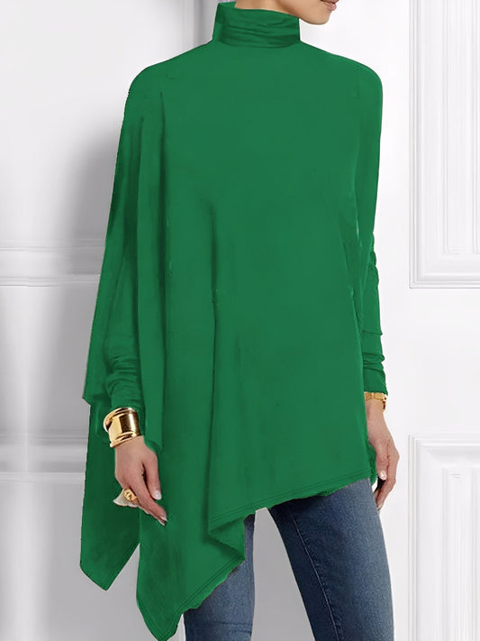 Kalysta - Stilfullt asymmetrisk fleece-overdel for damer