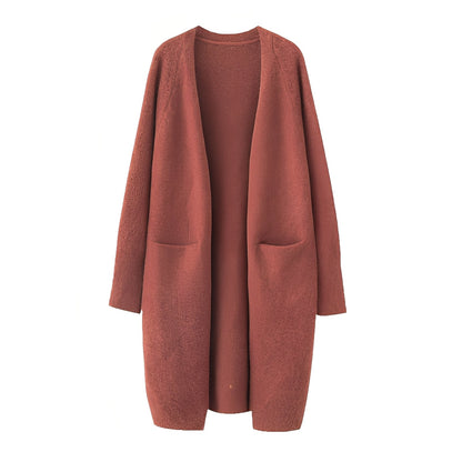 Claudie - Lang klassisk cardigan for kvinner