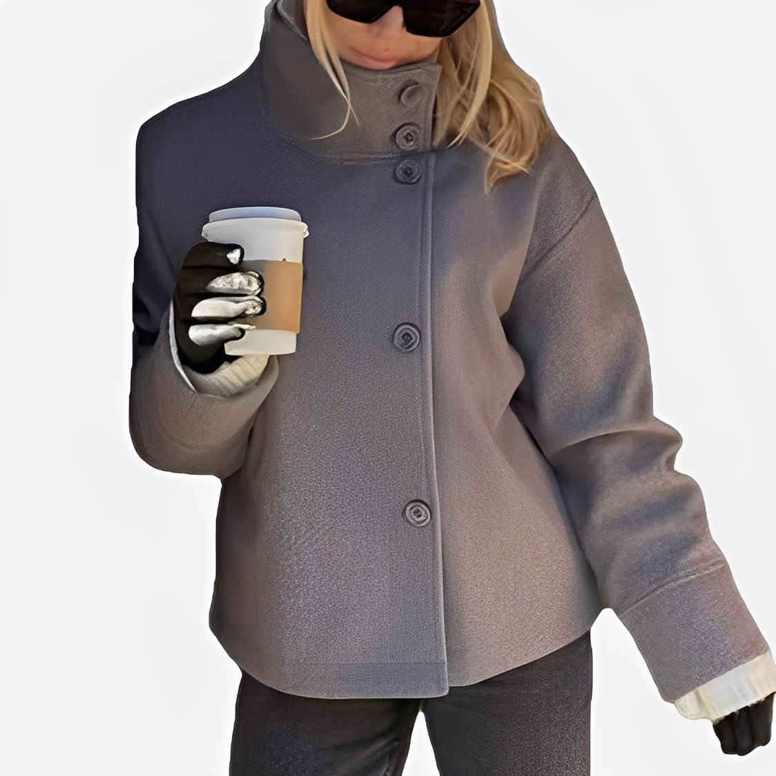 Carolyn - Elegant enkeltradet ulljakke for damer