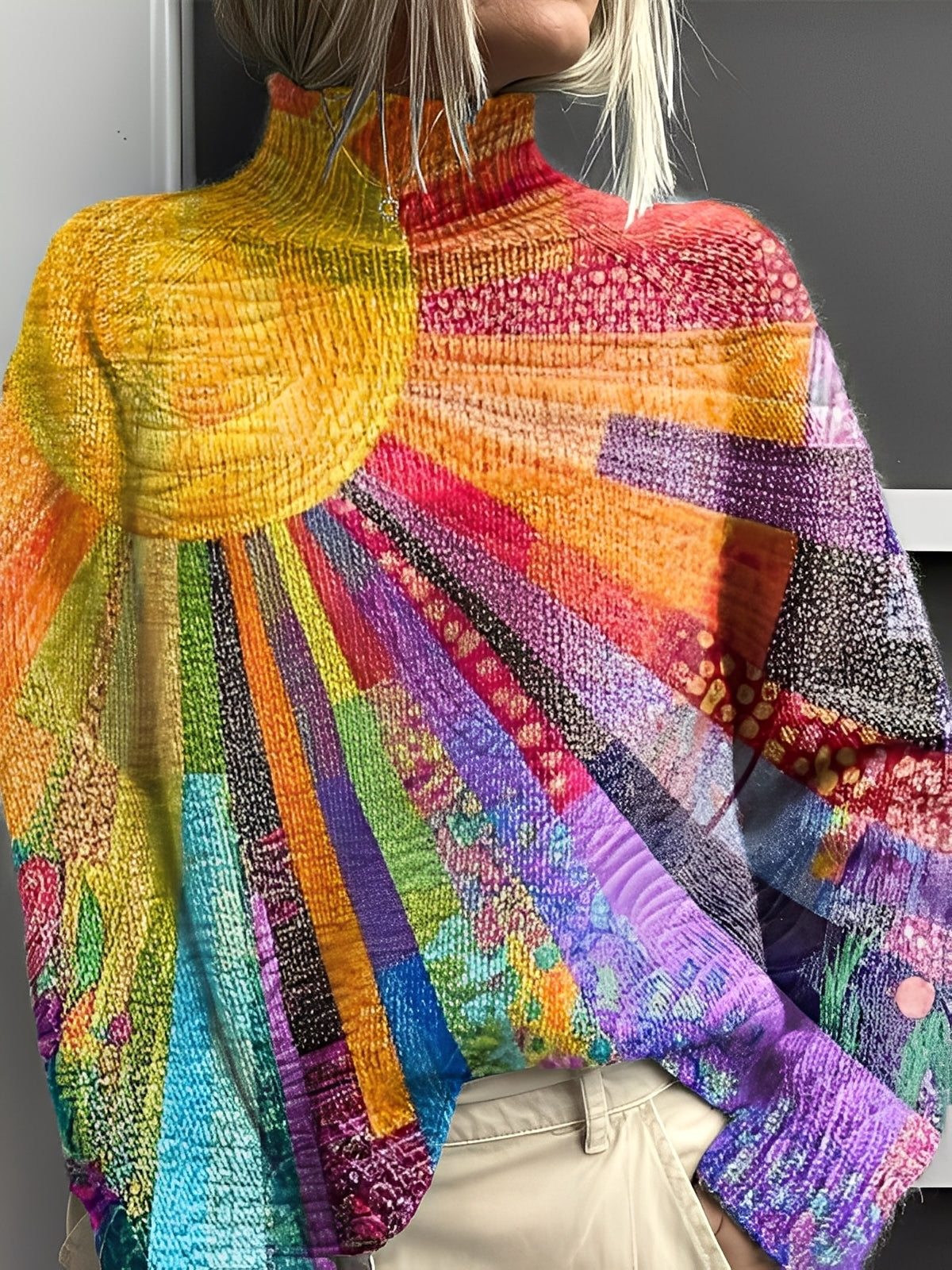 Giselle - Stilfulle, fargerike rullekragegenser for damer