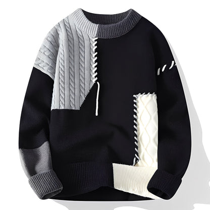 Curtis - Stilfull Fleece-genser med Fargeblokk-design for Menn