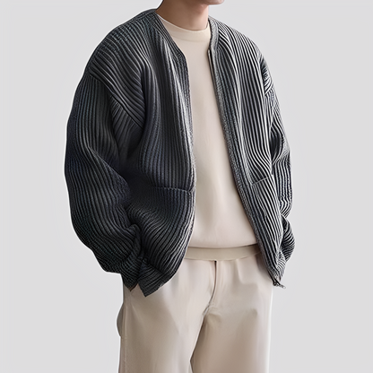 Willy - Løs strikket cardigan med glidelås for herrer