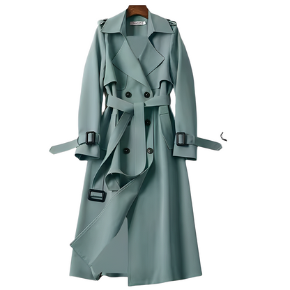 Patricia - Stilfull Trenchcoat med Knapper for Damer