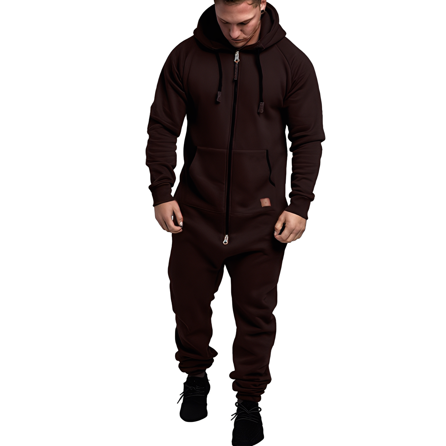 Benson - Casual fleece-jumpsuit med hette for herrer