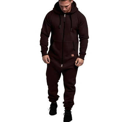 Benson - Casual fleece-jumpsuit med hette for herrer