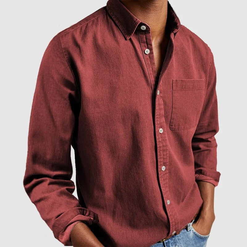 Maxime - Tøff Jeansskjorte Myk Blanding
