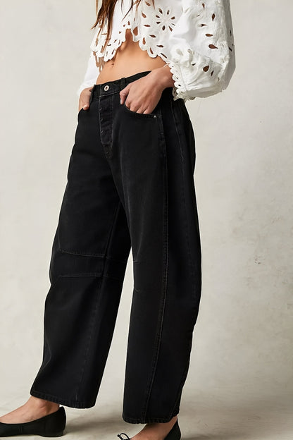 Adrienne - Klassiske vidt snittede Barrel-Jeans for damer