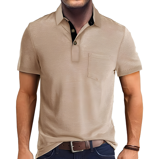 Abner - Retro-Poloshirt med korte ermer for menn