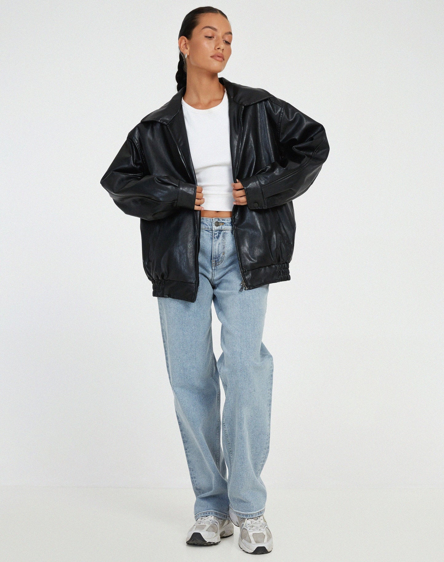 Ariane – Dame-skinnjakke i oversize-stil