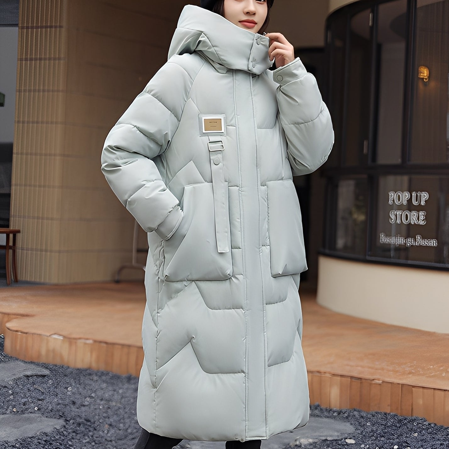 Rexanne - Stilfulle lange hettejakke for damer