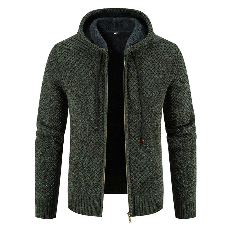 Reynard - Stilig Fleece-Cardigan med Hette for Herrer