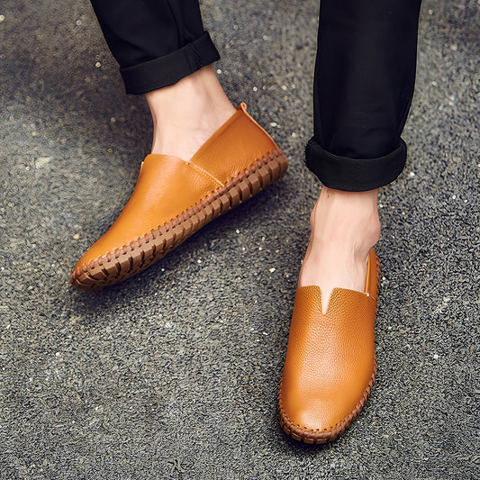 Neville - Stilige Lær-Slippers for Herrer