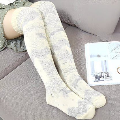 Corinne - Stilfulle jule-ullstrømper for damer