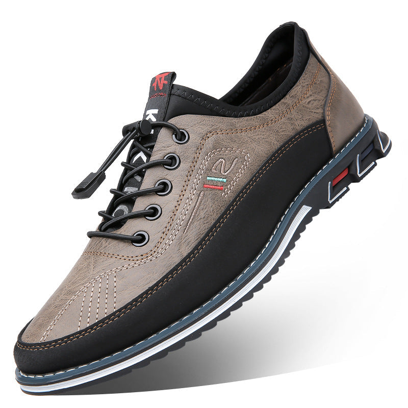Aaron - Tilfeldige sklisikre lærsneakers for menn