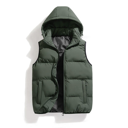 Kenneth - Moderne, varm vest med hette for herrer