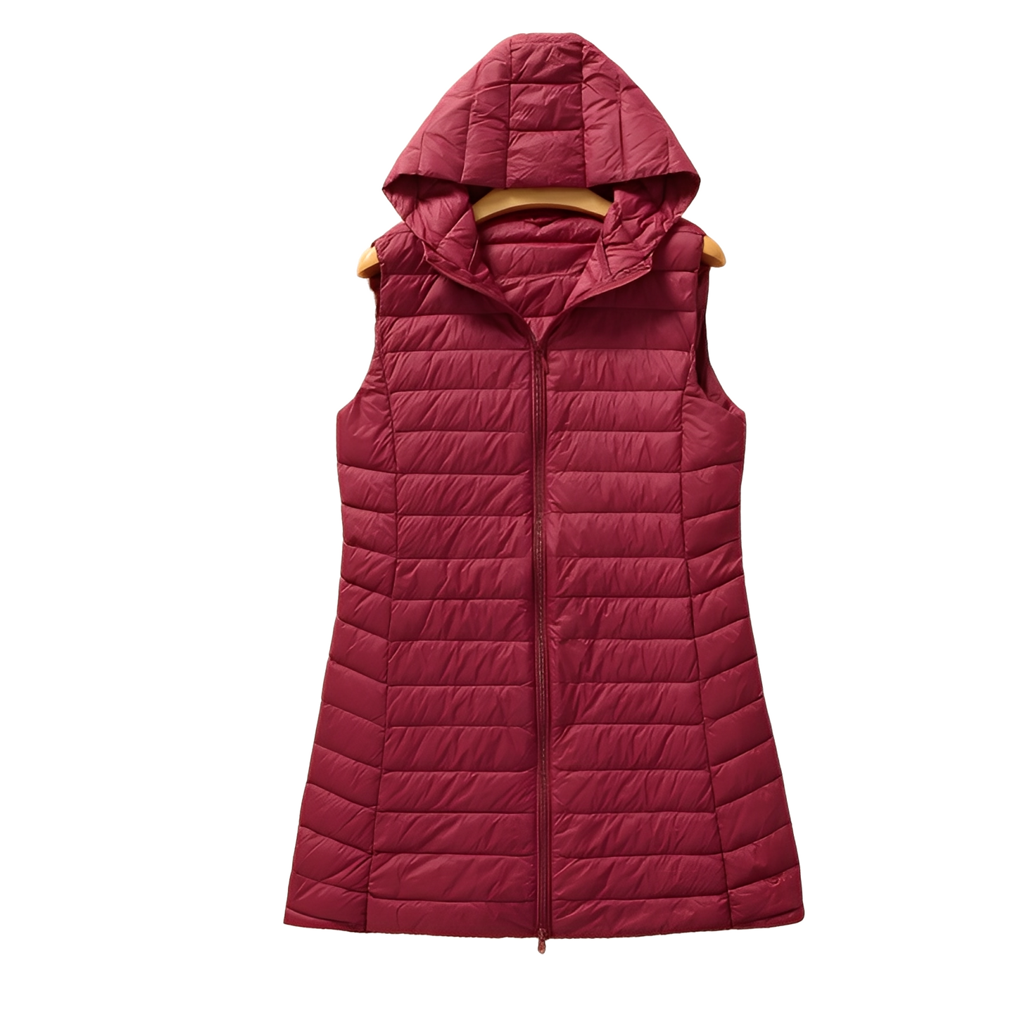 Joelle - Stilig lang vattert vest for damer