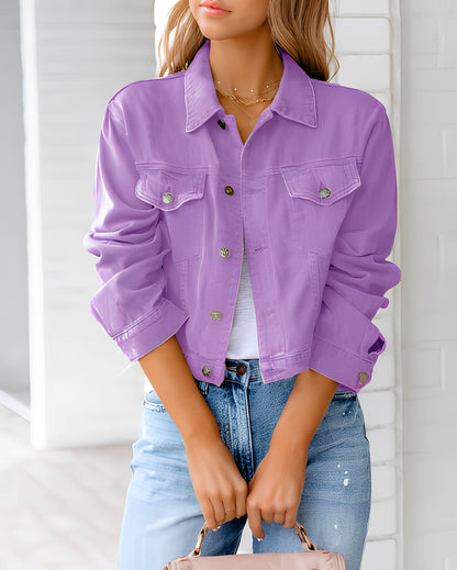 Paulene - Stilfulle dongrijakke med knapper og lommer