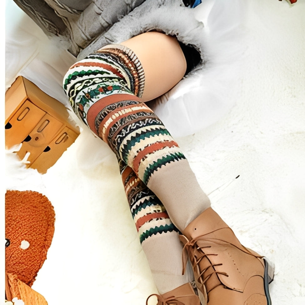 Suzanna - Stilfulle, varme, tykke bomullssokker for damer