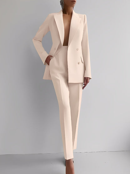 Nydia - Formelt slim-fit sett med blazer og bukser for kvinner