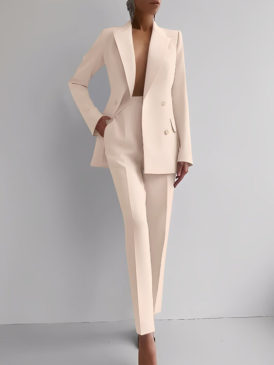 Nydia - Formelt slim-fit sett med blazer og bukser for kvinner