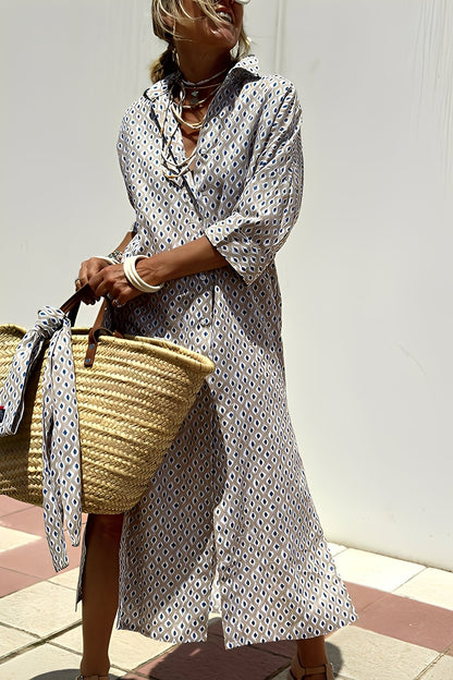 Amélie - Klassisk stripete kjole for kvinner