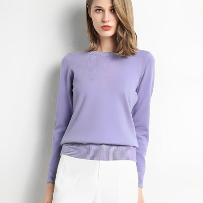 Carmella - Enkel, myk damegenser i strikk