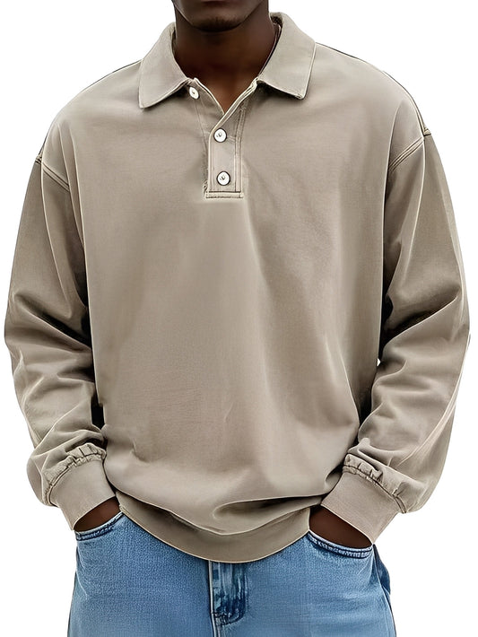 Clayton - Klassisk Langermet Poloshirt for Herrer