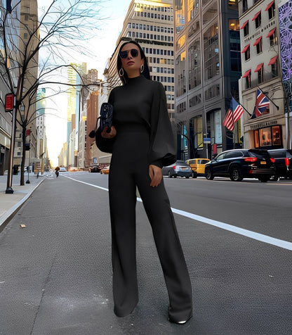 Rebeccah - Stilig langermet jumpsuit for damer