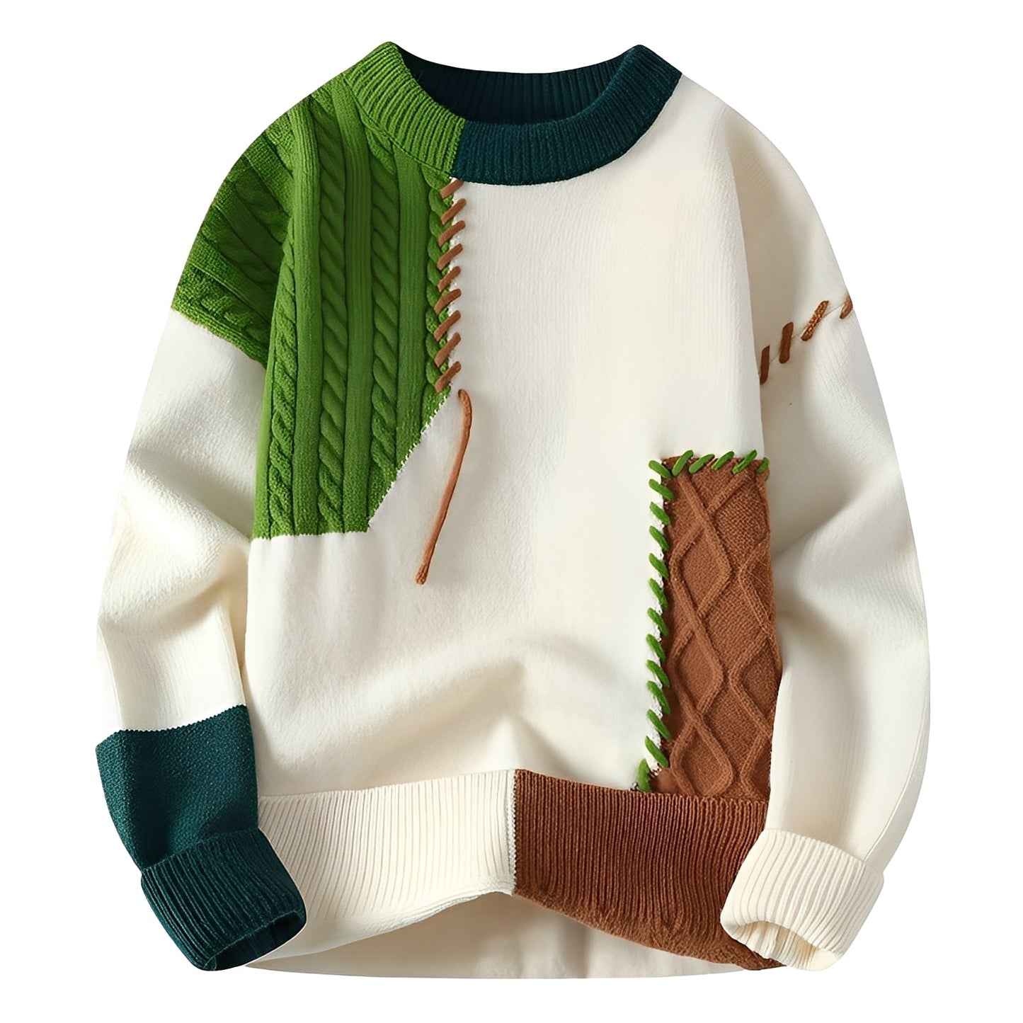 Curtis - Stilfull Fleece-genser med Fargeblokk-design for Menn