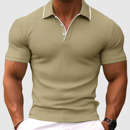 Jaren - Uformell Slim-Fit Polo T-skjorte for Menn