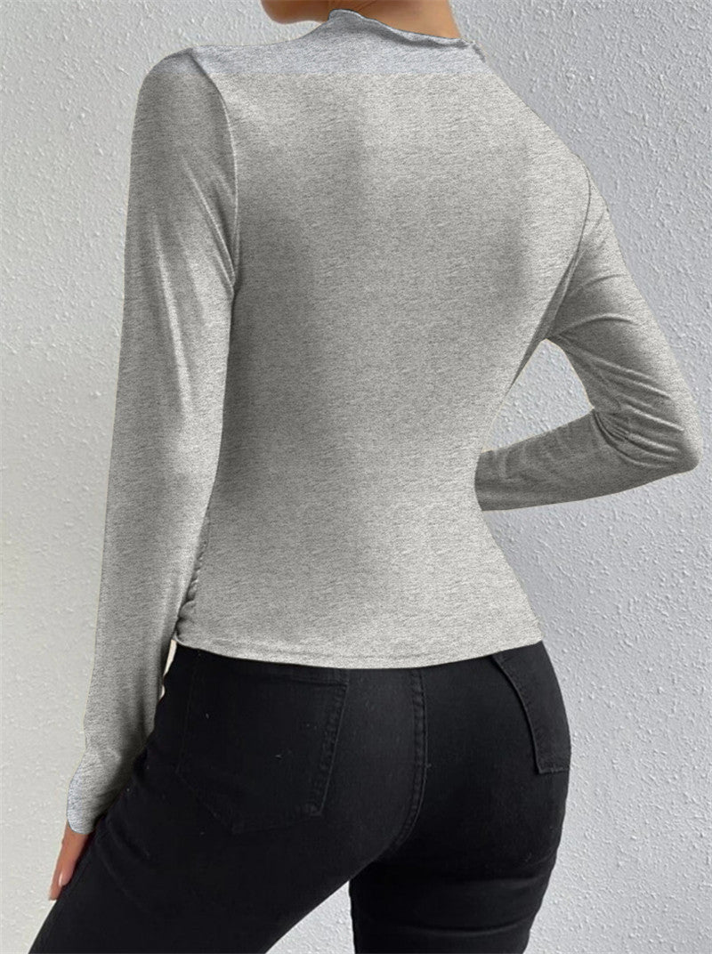 Livia – Langarmshirt med folder