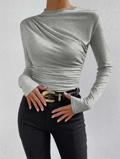Livia – Langarmshirt med folder