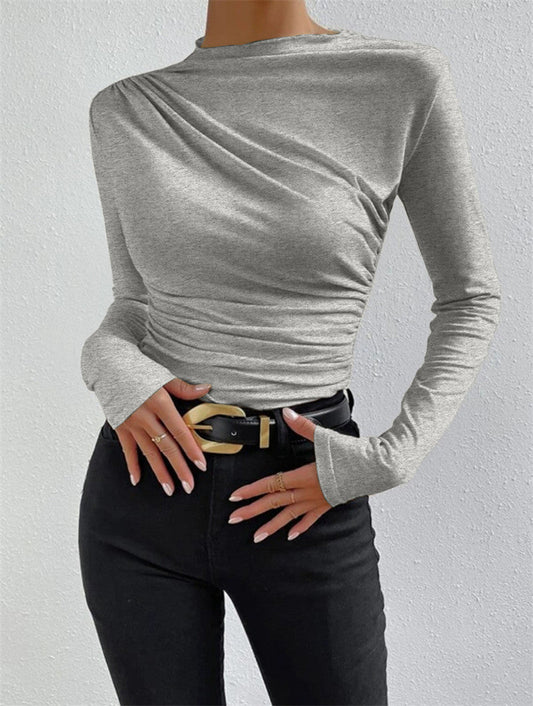 Livia – Langarmshirt med folder