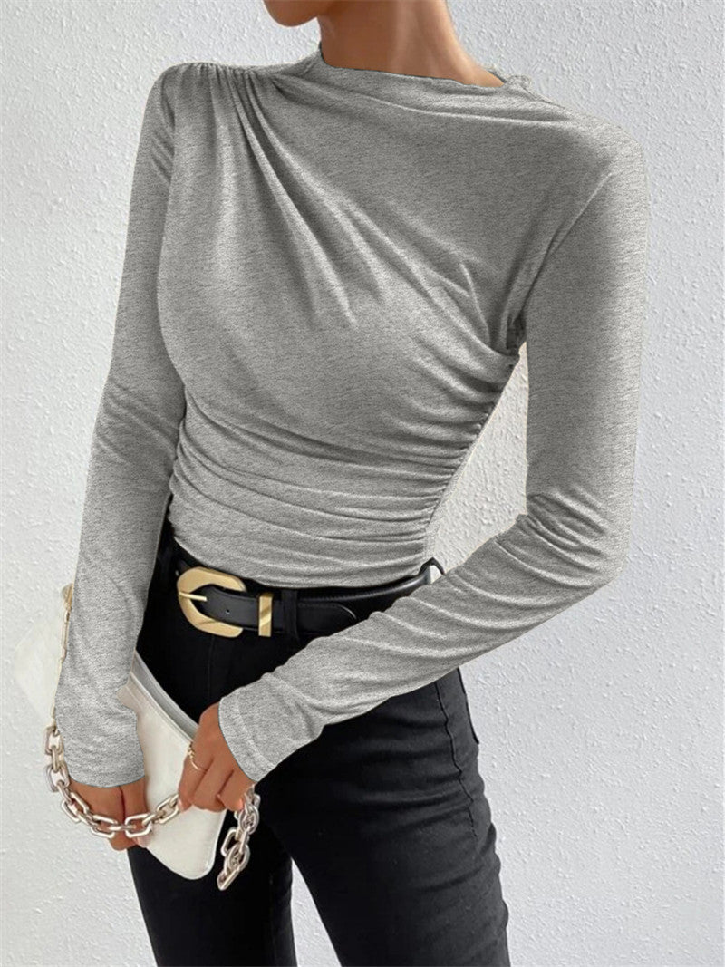 Livia – Langarmshirt med folder