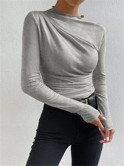 Livia – Langarmshirt med folder