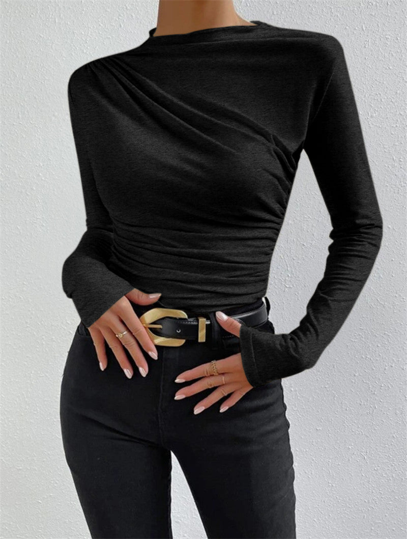 Livia – Langarmshirt med folder