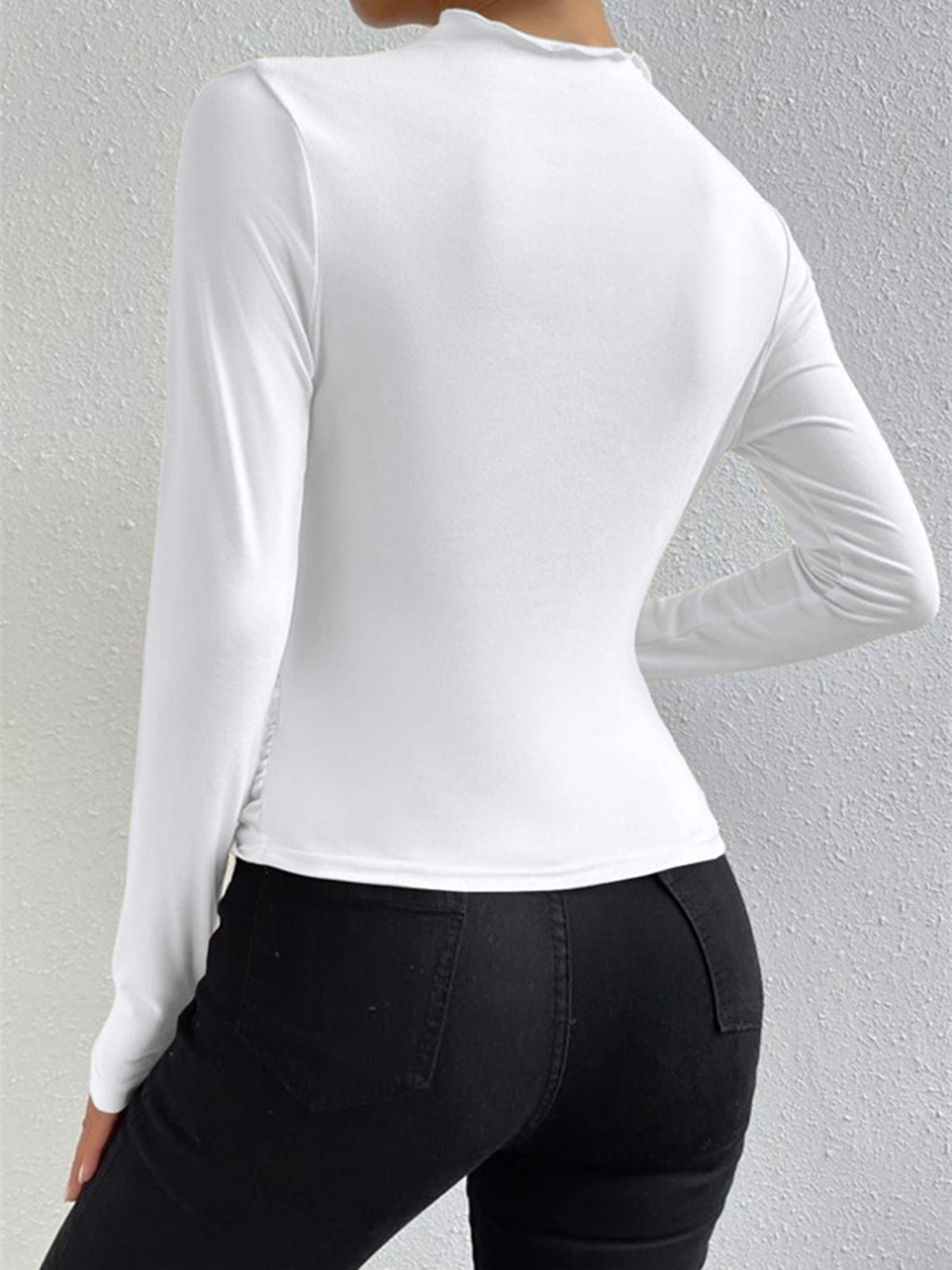Livia – Langarmshirt med folder