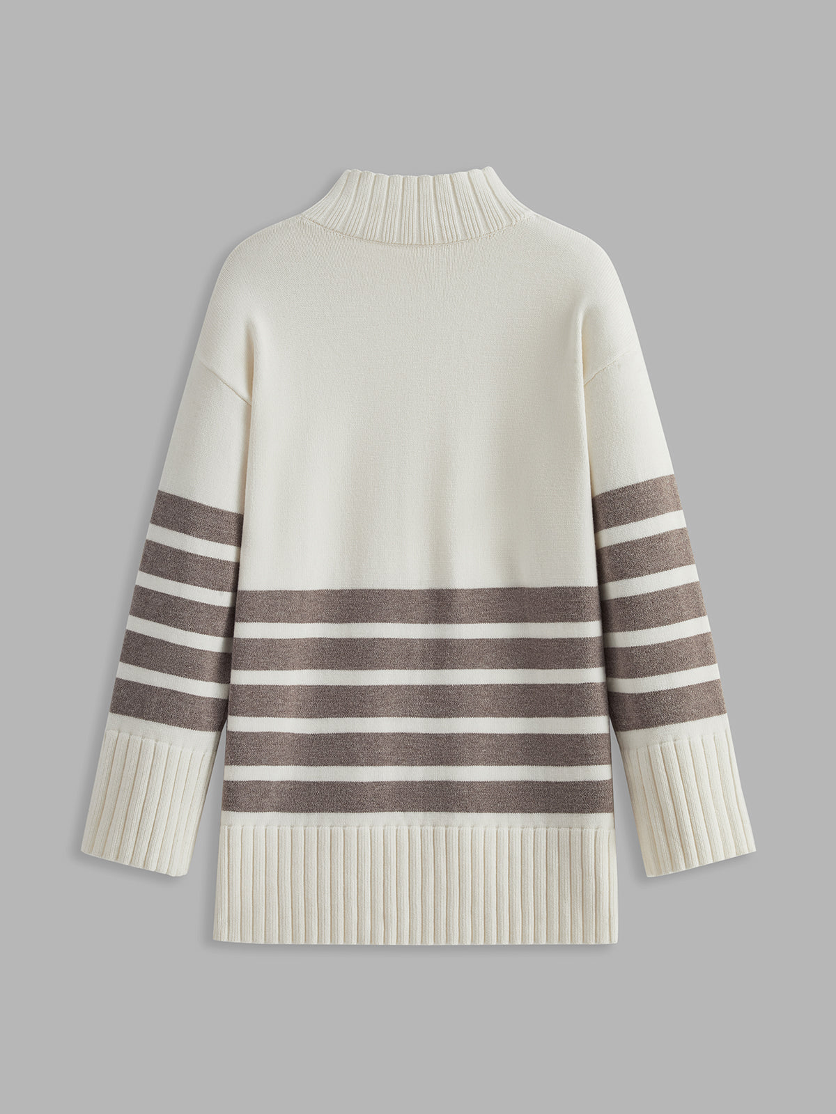 Colette – Gestreifet Mock-Neck-Pullover