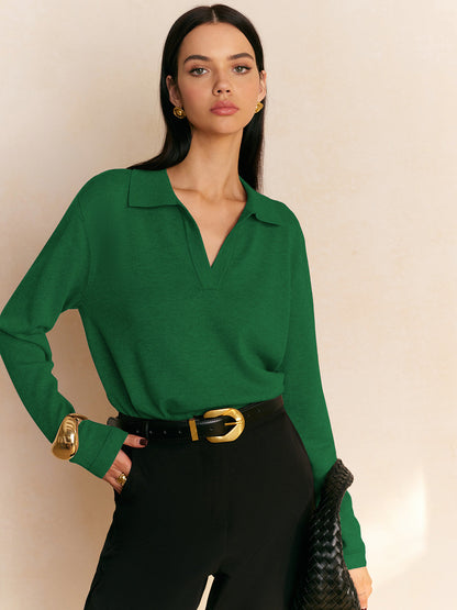 Fiona – Pullover med avslappet krage