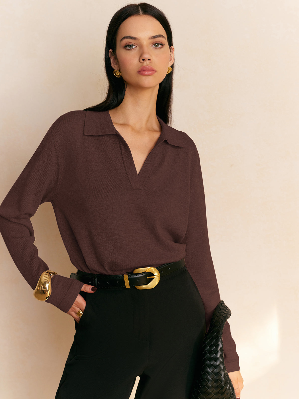 Fiona – Pullover med avslappet krage