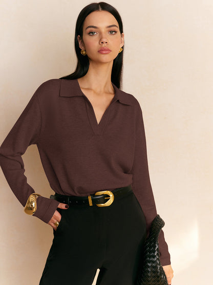 Fiona – Pullover med avslappet krage