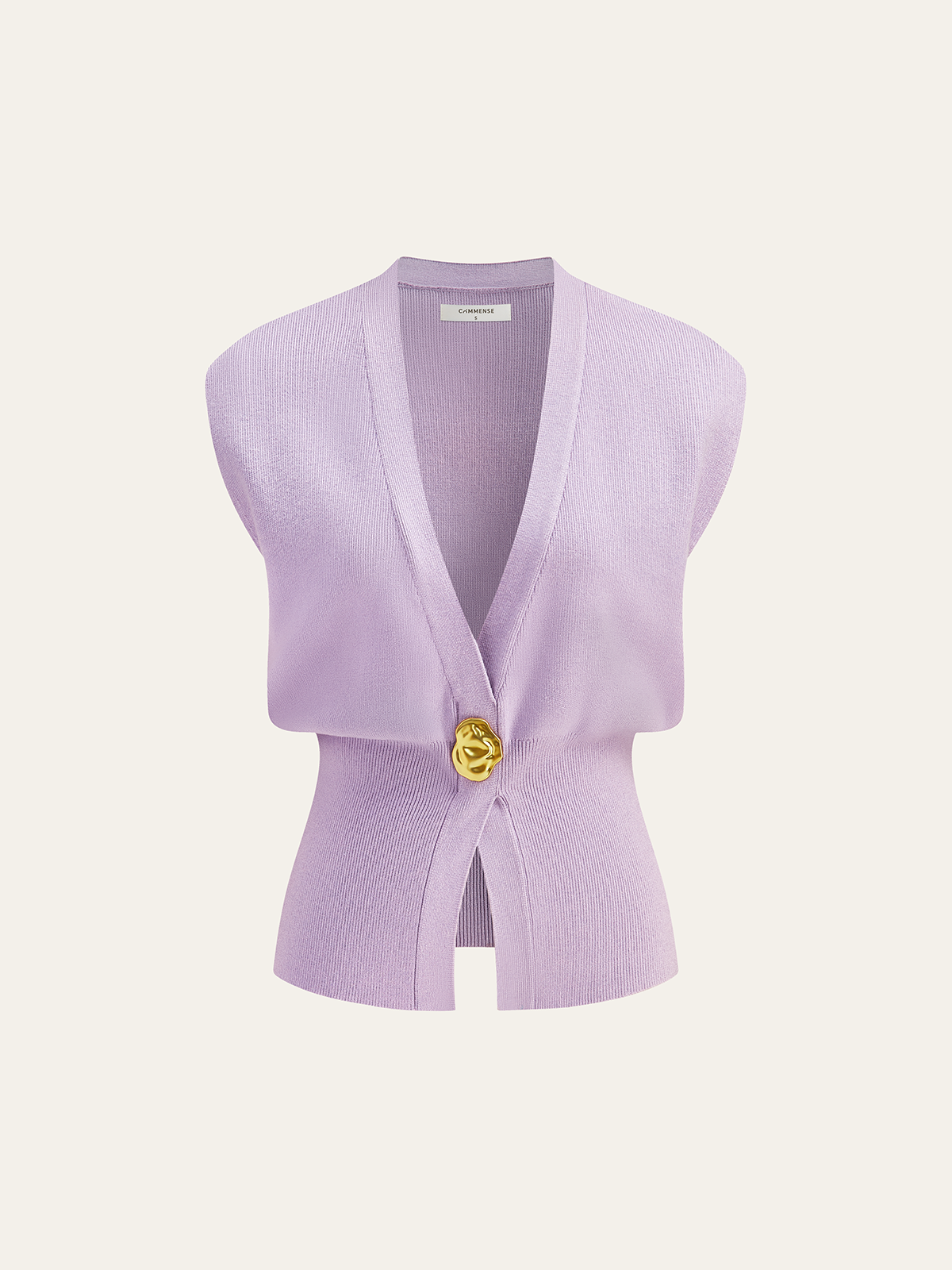 Annalena – V-U-snitt med knapper strikkvest